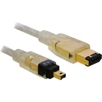 DeLOCK - IEEE 1394 kaapeli - 6-PIN FireWire (han) - 4-PIN FireWire (han) - 1 m