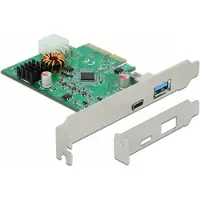 DeLOCK – PCI Express x4 Card to 1 x external USB Type-C fe with PD + 1 x external USB Type-A fe (89001)