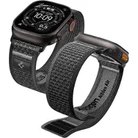 Spigen Athlex Air 2, Yhtye, Älykello, musta, Oranssi, Apple, Apple - Apple Watch Ultra 3 (49mm), Apple - Apple Watch Ultra 2 (49mm), Apple - Apple ...