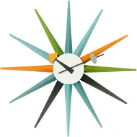Vitra Sunburst-seinäkello monivärinen ø 47 cm