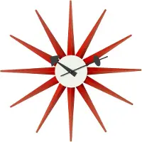 Vitra Sunburst-seinäkello punainen ø 47 cm