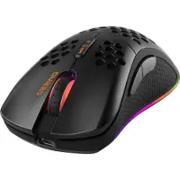 Deltaco GAM-120, Oikeakätinen, Optinen, RF Wireless + USB Type-A, 6400 DPI, musta