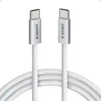 Anker 2.0 USB-C Zolo -kaapeli, PD3.1 240W, punottu, 1m, valkoinen