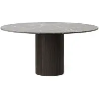 Vipp 495 Pöytä Pyöreä Ø150 Cm Harmaa / Tumman Tamminen - Ruokapöydät & Baaripöydät Marmori Dark Oak - 49511