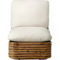 Gubi Bohemian 72 Lounge-tuoli - Nojatuolit Tekstiili Dedar Lupo Bouclé 007 - 10105750