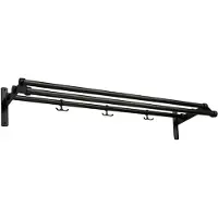 Essem Design Nostalgi 291 -hattuhylly 100 cm Mustaksi petsattu tammi-musta