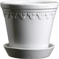 Bergs Potter Københavner ruukku lasitettu Ø12 cm Mineral White