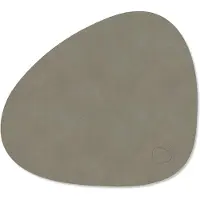 Lind DNA Curve S Pöytätabletti Nupo 24x28 Cm - Tabletit & Lasinaluset Kierrätetty Nahka Flint Grey - 992379