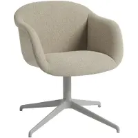 Muuto Fiber Soft Armchair swivel pohja Ecriture 240/Grey