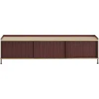 Muuto Enfold senkki 186 x 45 cm - oiled oak Deep Red