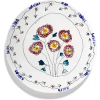 Serax Marni Midnight Flowers Serving Plate L D35Cm Anemone Milk - Multi/patterned - Ø 35 CM