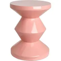 Pols Potten Zig Zag Jakkara Vaaleanpunainen - Sivupöydät & Apupöydät Puu Light Pink - 510-070-074