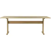 Mavis Arv ruokapöytä 200x85 cm Valkopigmentoitu mattalakattu tammi