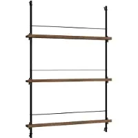 MOEBE Magazine Hylly 85x123 Cm Savustettu Tammi/ - Seinähyllyt Tammiviilu Musta - MS.115.1.SO.BL