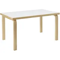 Artek Pöytä 80b koivu / valkoinen laminaatti 100 x 60 cm
