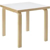 Artek Pöytä 80c koivu / valkoinen laminaatti 60 x 60 cm