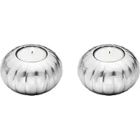 Georg Jensen - Bernadotte Kynttilälyhty 8,4x4,5 cm 2 kpl Teräs