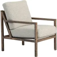 Jonas Ihreborn Seventy Five Wood Nojatuoli Savutammi / Hiekanvärinen - Nojatuolit Silmukkanukkakangas Sand - SEFFEOL-BAR2