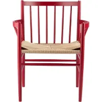 FDB Møbler J81 Lepotuoli Ruby Red - Tuolit Pyökki Rubiininpunainen - J81S31091202
