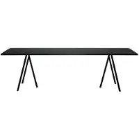 HAY Loop Stand Pöytä 250 Cm Linoleumi / - Ruokapöydät & Baaripöydät Vaneri Musta - AA655-A338-AA69