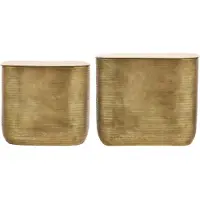 House Doctor Cajas Sohvapöytä Säilytyksellä 2 Kappaletta - Sohvapöydät Alumiini Golden - 203821704