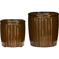 House Doctor Groove ruukku 2 osaa small Ruskea