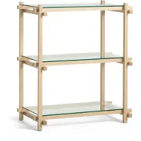 HAY Woody Shelving 2.0 Column Low Soaped Oak / Clear Glass - Kirjahyllyt Tammi Läpinäkyvä - AE448-A499-AP38