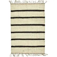 House Doctor Sima-matto 60x90 cm Musta-naturel