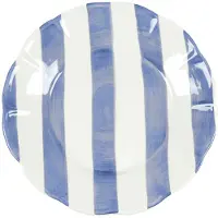 Pick a Poppy Stripe Sivulautanen 22 Cm - Aluslautaset Kivitavara Sininen - C022103SS24-143
