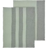 Blomus Set Of 2 Tea Towels - 70 X 50 Cm - Gano - Desert Sage - Green - 70X 50CM