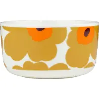 Marimekko Unikko kulho 5 dl, valkoinen/karamelli/oranssi