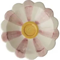 Rice Flower Dippikulho Käsin Maalatuilla Raidoilla Pinkki - Tarjoiluvadit Keramiikka Vaaleanpunainen - CEDBW-HPIXCI