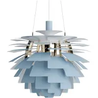 Louis Poulsen PH Artichoke -kattolamppu Ø60 cm Dusty blue-brass metallised