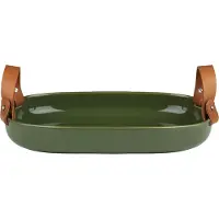 Marimekko Oiva iso tarjoiluvati 23x32 cm Harvest green