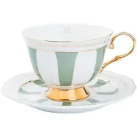 Hilke Collection Strisce Salvia kuppi ja lautanen 22 cl