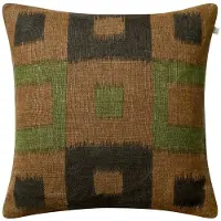Chhatwal & Jonsson Vicky Tyynynpäällinen 50x50 Cm Taupe / Brown / Cactus Green - Koristetyynyt & Suojukset Pellava Ruskea - CC250109-26B