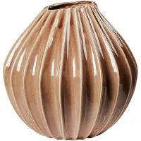 Broste Copenhagen Wide Vase M - Brown - H25CM