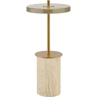 UMAGE Design-pöytävalaisin Asteria MOVE MINI, himmennettävä, Messinki/kulta, Olohuone/ruokailutila, Kivi, Design