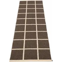 Pappelina , Kudottu Matto Criss Dark Brown 70x225 cm