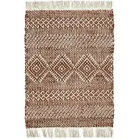House Doctor Ethnic Matto 60x90 Cm /nature - Kuviolliset matot Puuvilla Ruskea - 900000170