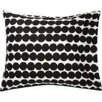 Marimekko Räsymatto Tyynynpäällinen 50x70 Cm / Valkoinen - Tyynyliinat Luomupuuvillaperkaali Musta - 074214-190