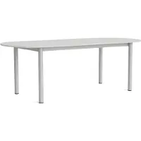 HAY Annex Pöytä Soikea 95x220 Cm Alumiini / - Ruokapöydät & Baaripöydät Linoleumi Sky Grey - AF196-F293-AT12
