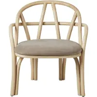 Gubi Bistra Lounge-tuoli Luonnollinen / Fustagno 002 - Nojatuolit Rottinki Natural - 10141625