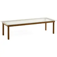 HAY Kofi-sohvapöytä Pähkinäpuu / Aaltoileva 50x140 Cm - Sohvapöydät Lasi Saksanpähkinä - AB204-A822-AE46