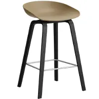 HAY Aas 32 2.0 Baarijakkara 65 Cm Mustalakattu Tammi / - Baarijakkarat Kierrätetty Polypropeeni Clay - AA001-D129-AA51-01UF
