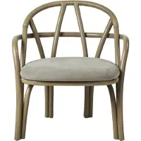 Gubi Bistra Lounge-tuoli Olive / Fustagno 003 - Nojatuolit Rottinki Oliivinvihreä - 10141649