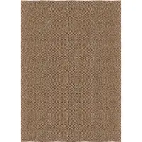 Layered Basket Weave Sisal Matto 300x400 Cm - Sileäksi kudotut matot Sisali Ruskea - PLSIBR300400