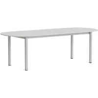 HAY Annex Pöytä Soikea 95x240 Cm Alumiini / - Ruokapöydät & Baaripöydät Linoleumi Cloud Grey - AF196-F294-AT12