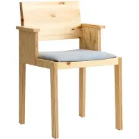 Vaarnii 016 Maasto Käsinojallinen Ruokailutuoli Verhoiltu Istuin Luonnollinen - Tuolit Honkapuu Natural - 201060