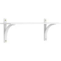 Swedese Levi hylly 1 hyllytaso Valkolakattu saarni-messinki, 90 cm